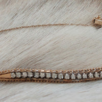 Vintage Italian Diamond Line Bracelet