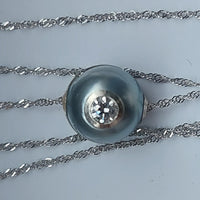 At the Ready - Diamond & Tahitian Pearl Necklace