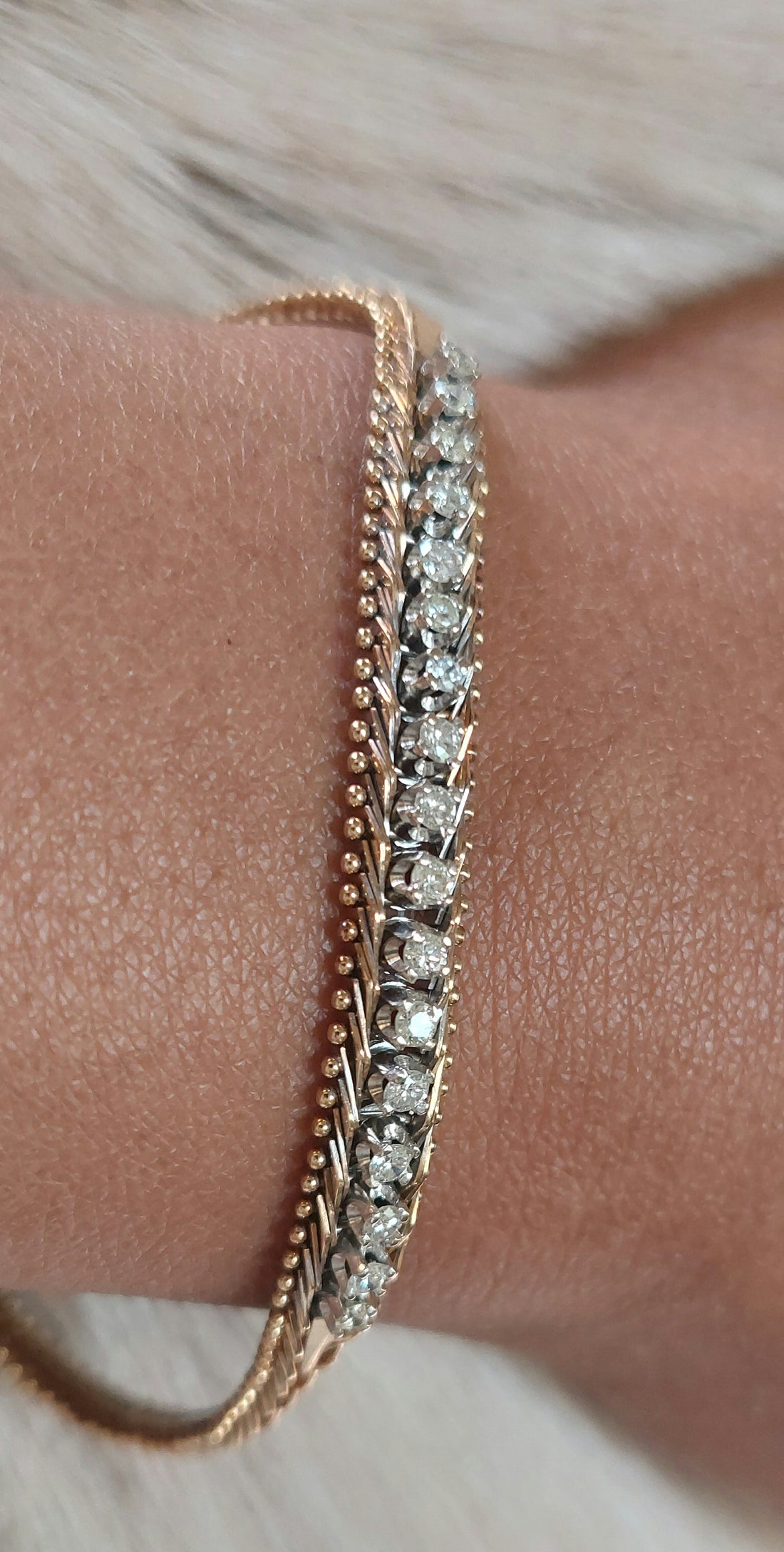 Vintage Diamond Line Bracelet