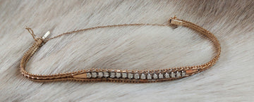 Vintage Italian Diamond Line Bracelet