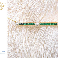 Emerald Bar Necklace